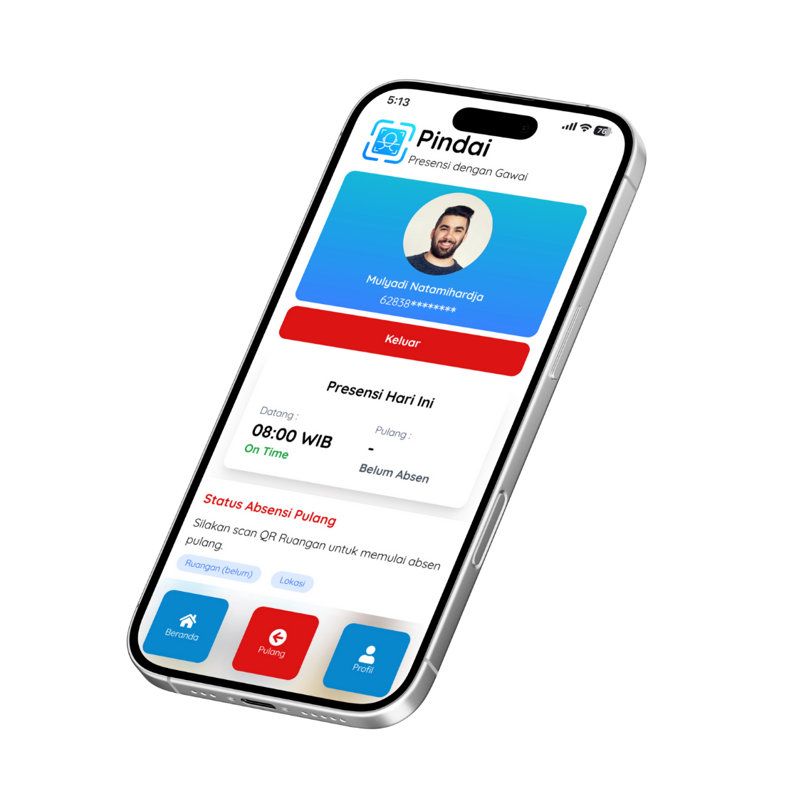 Mockup Aplikasi Pindai